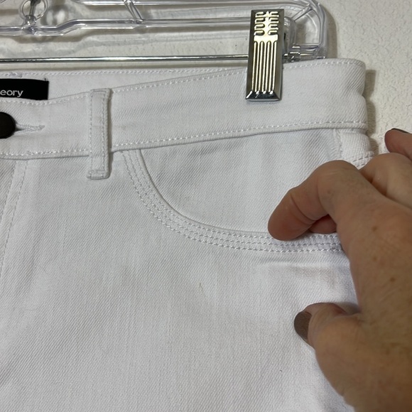 Theory White Split Hem Skinny Fresh Denim Size 31 - Picture 7 of 9